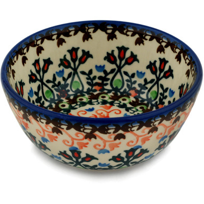 Polish Pottery Bowl 5&quot; Tulip Trio