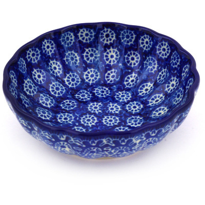 Polish Pottery Bowl 5&quot; Winter Frost