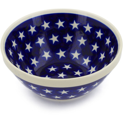 Polish Pottery Bowl 6&quot; America The Beautiful