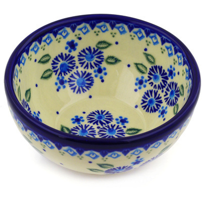 Polish Pottery Bowl 6&quot; Aster Patches