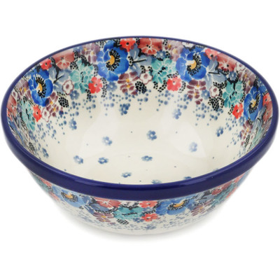 Polish Pottery Bowl 6&quot; Autumn Bunch UNIKAT