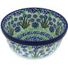 Polish Pottery Bowl 6&quot; Blue April Showers