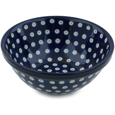 Polish Pottery Bowl 6&quot; Blue Eyes
