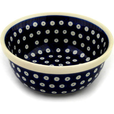 Polish Pottery Bowl 6&quot; Blue Eyes