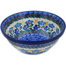 Polish Pottery Bowl 6&quot; Blue Forget-me-nots