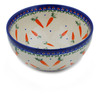 Polish Pottery Bowl 6&quot; Carrot Delight