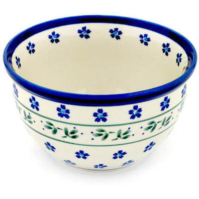 Polish Pottery Bowl 6&quot; Daisy Field