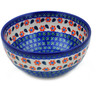 Polish Pottery Bowl 6&quot; Daisy Stitches