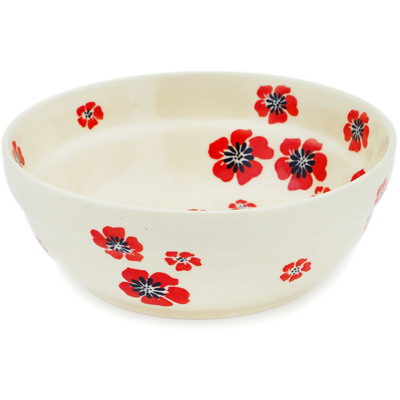 Polish Pottery Bowl 6&quot; Dash O&#039; Poppies