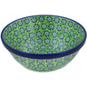 Polish Pottery Bowl 6&quot; Emerald Field