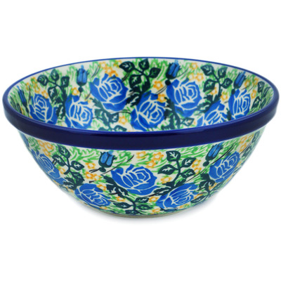 Polish Pottery Bowl 6&quot; English Rose UNIKAT