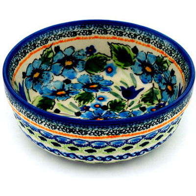 Polish Pottery Bowl 6&quot; Evangeline UNIKAT