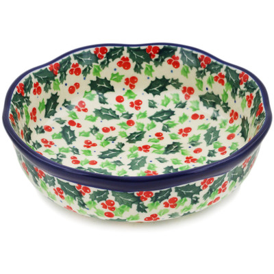 Polish Pottery Bowl 6&quot; Festive Berries UNIKAT