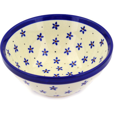 Polish Pottery Bowl 6&quot; Forget Me Knot