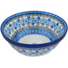 Polish Pottery Bowl 6&quot; Light Blue Lace