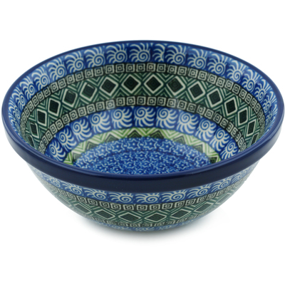 Polish Pottery Bowl 6&quot; Mediterranean Seashore