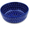 Polish Pottery Bowl 6&quot; Midnight Daisies