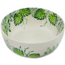 Polish Pottery Bowl 6&quot; Monstera Deliciosa