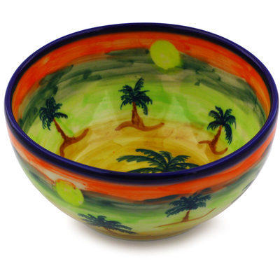 Polish Pottery Bowl 6&quot; Paradise UNIKAT