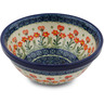 Polish Pottery Bowl 6&quot; Peach Spring Daisy