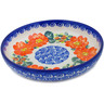 Polish Pottery Bowl 6&quot; Red Blossom