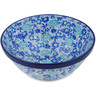Polish Pottery Bowl 6&quot; Sensational Blue Meadow