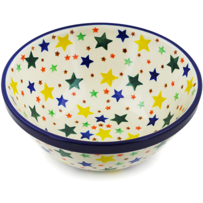 Polish Pottery Bowl 6&quot; Star Fiesta