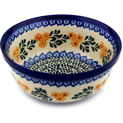 Polish Pottery Bowl 6&quot; Summer Day