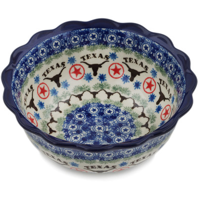 Polish Pottery Bowl 6&quot; Texas State