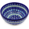 Polish Pottery Bowl 6&quot; Tribal Blue