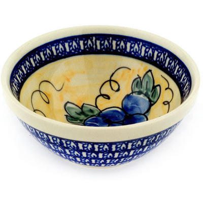 Polish Pottery Bowl 6&quot; Tuscan Grapes