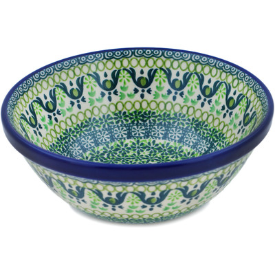 Polish Pottery Bowl 6&quot; Very Verde