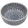 Polish Pottery Bowl 7&quot; Black Lace