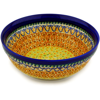 Polish Pottery Bowl 7&quot; Caliente UNIKAT