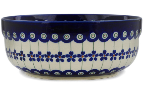 Polish Pottery Bowl 7 Flowering Peacock