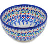 Polish Pottery Bowl 7&quot; Graphic Armor