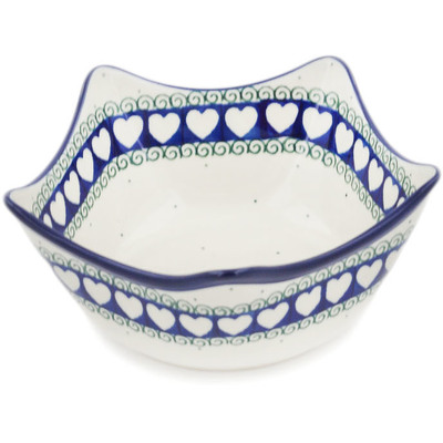 Polish Pottery Bowl 7&quot; Light Hearted