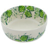 Polish Pottery Bowl 7&quot; Monstera Deliciosa