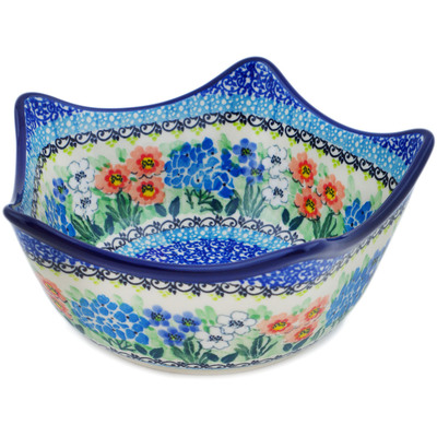 Polish Pottery Bowl 7&quot; Spring Joy UNIKAT