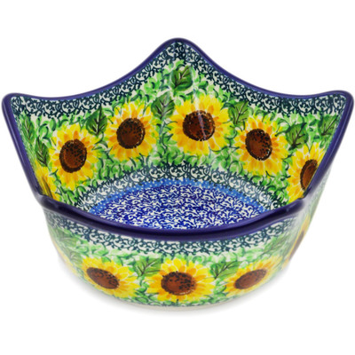 Polish Pottery Bowl 7&quot; Summer Sunnies UNIKAT