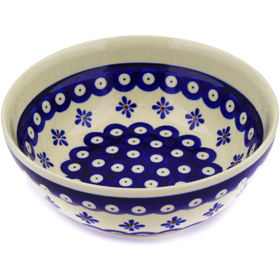 Polish Pottery Bowl 7&quot; Tilt-a-whirl