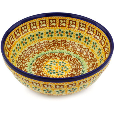 Polish Pottery Bowl 7&quot; Tuscan