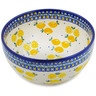 Polish Pottery Bowl 7&quot; When Life Gives You Lemons