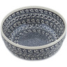 Polish Pottery Bowl 8&quot; Black Lace