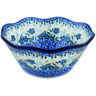 Polish Pottery Bowl 8&quot; Blue Joy