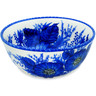 Polish Pottery Bowl 8&quot; Blue Poppy Dream UNIKAT