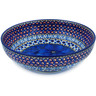 Polish Pottery Bowl 8&quot; Cobalt Poppies UNIKAT