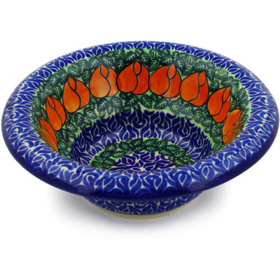 Polish Pottery Bowl 8&quot; Flamenco UNIKAT