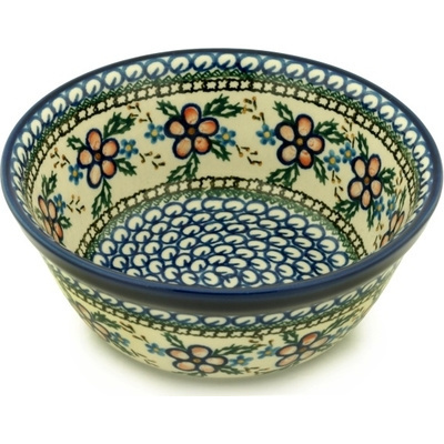 Polish Pottery Bowl 8&quot; Lancaster Rose