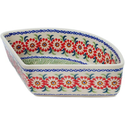 Polish Pottery Bowl 8&quot; Looking Daisy